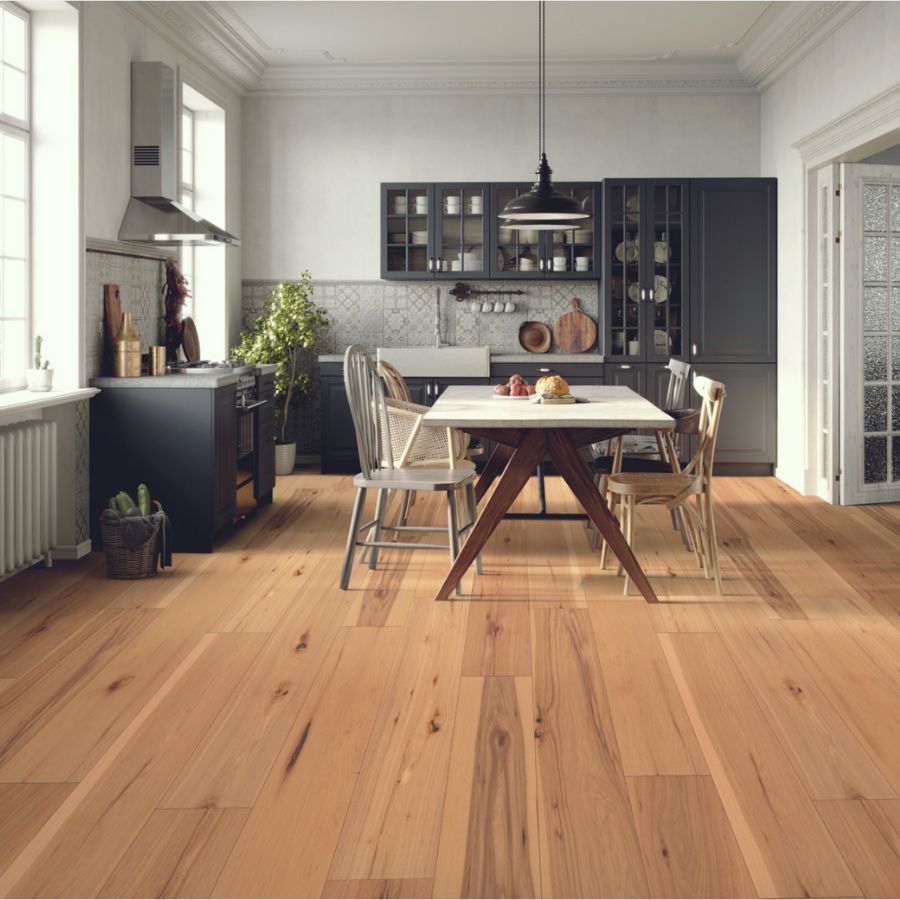 Hardwood floors in a kitchen